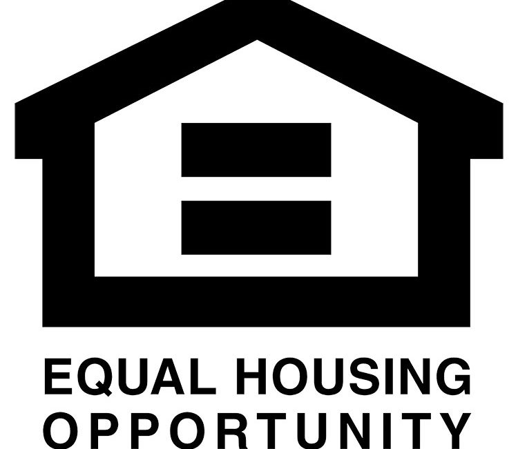 black equal housing opportunity logo with white background